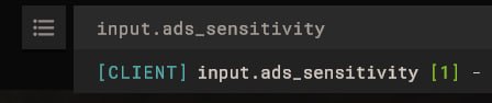 Команда input.ads_sensitivity и значение 1 в консоли Rust